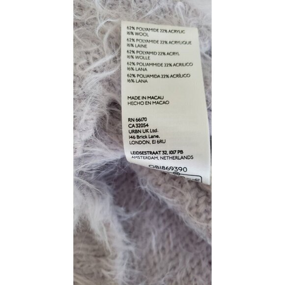 NEW FREE PEOPLE CROP FLURRY SWEATER VIOLET FROST PULLOVER SZ XS - Picture 8 of 9